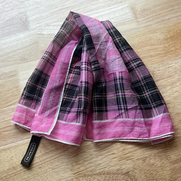 COACH 20” silk blend scarf - Picture 1 of 4